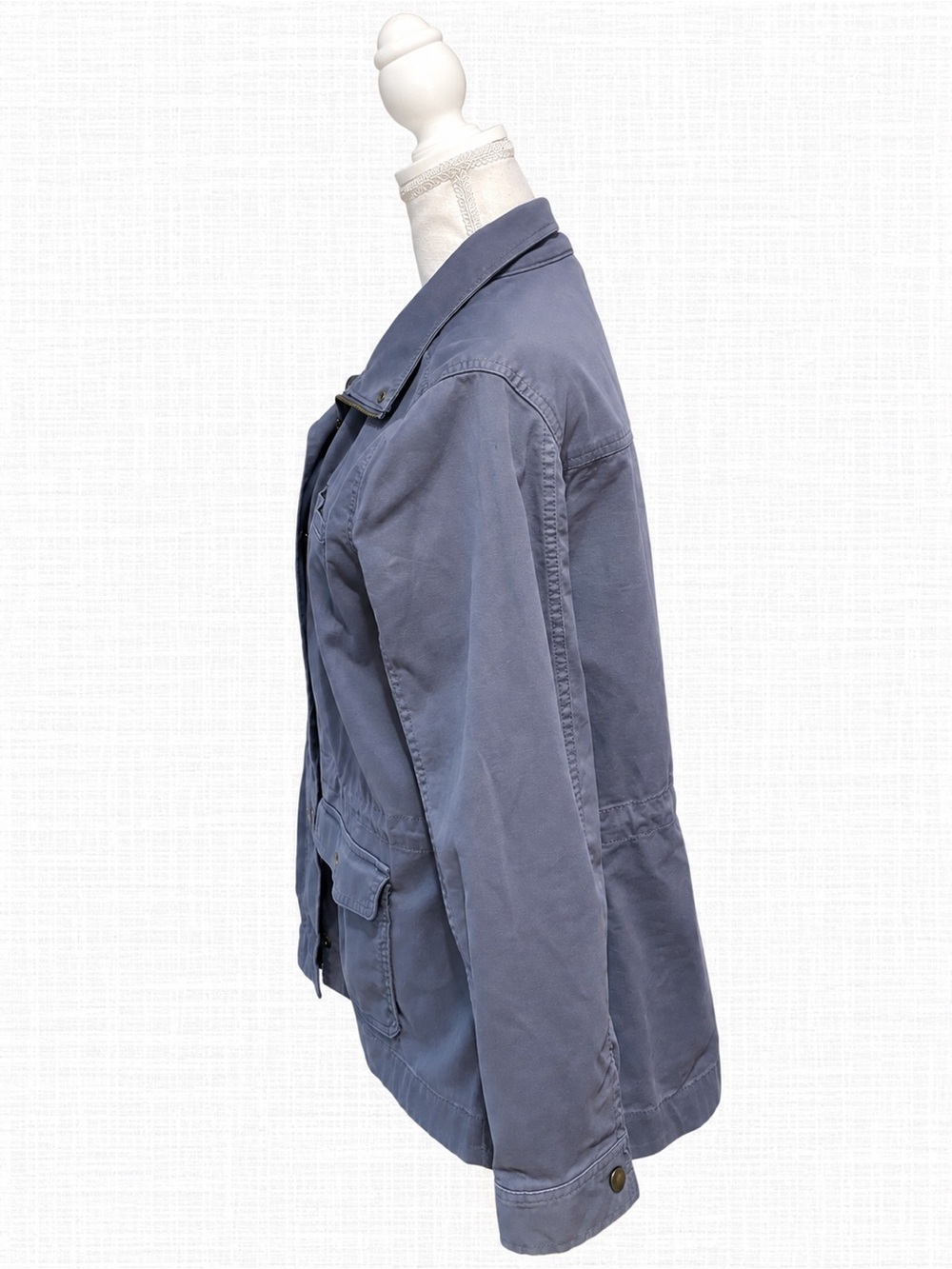 L.L.Bean Women’s M Blue Gray Cotton Stretch Utility Field Jacket